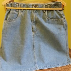 Liz Wear Denim Mini Skirt